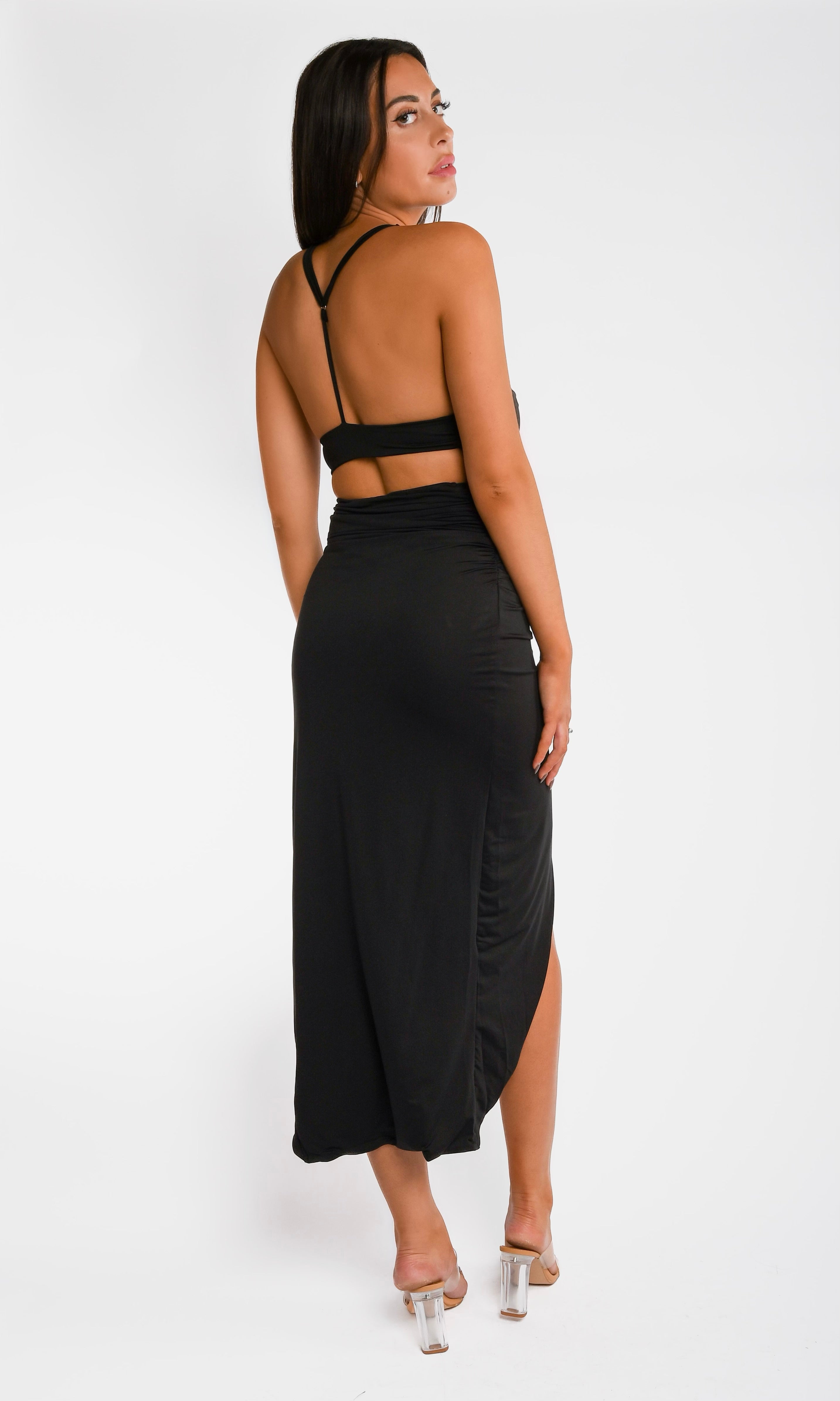 Black Two Piece Skirt Set