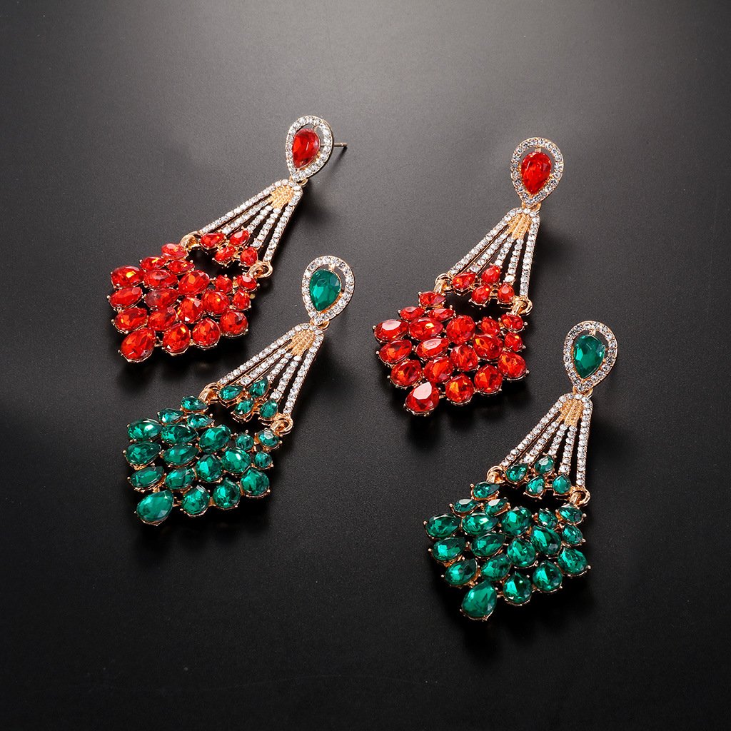 Classic Rhinestone Dangle Drop Earrings